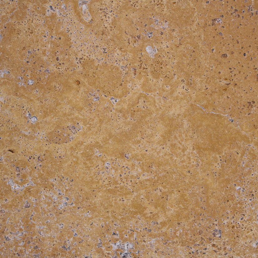 Travertin Gold Kalkstein - Bodenplatten - Oberfläche geschliffen und getrommelt 
Kanten gesägt und getrommelt