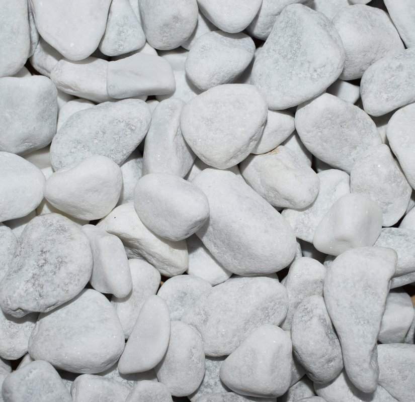 Bianco Carrara Marmor - Zierkies gerundet - in Big Bags verpackt