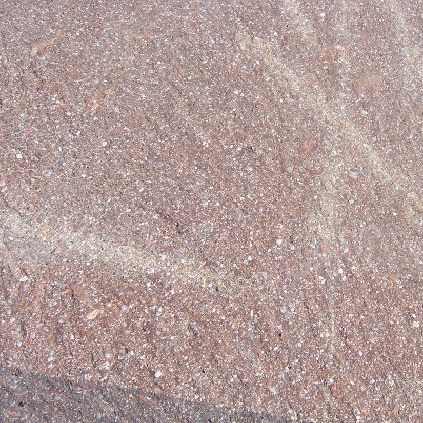 Porphyr Trento Rhyolit - Stellplatten - oben bruchroh, vorne bruchroh