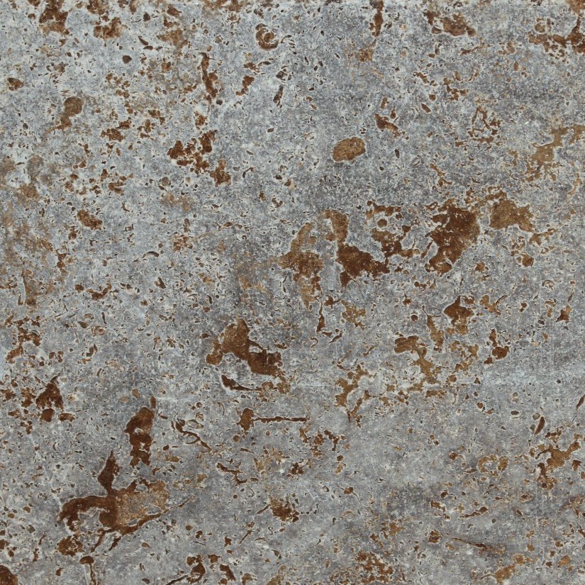 Fränkischer Muschelkalkstein  - Bodenplatten - Oberfläche gesägt und getrommelt 
Kanten gesägt und getrommelt